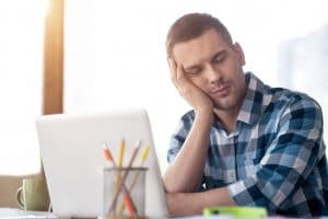 man tired during the day due to sleep apnea